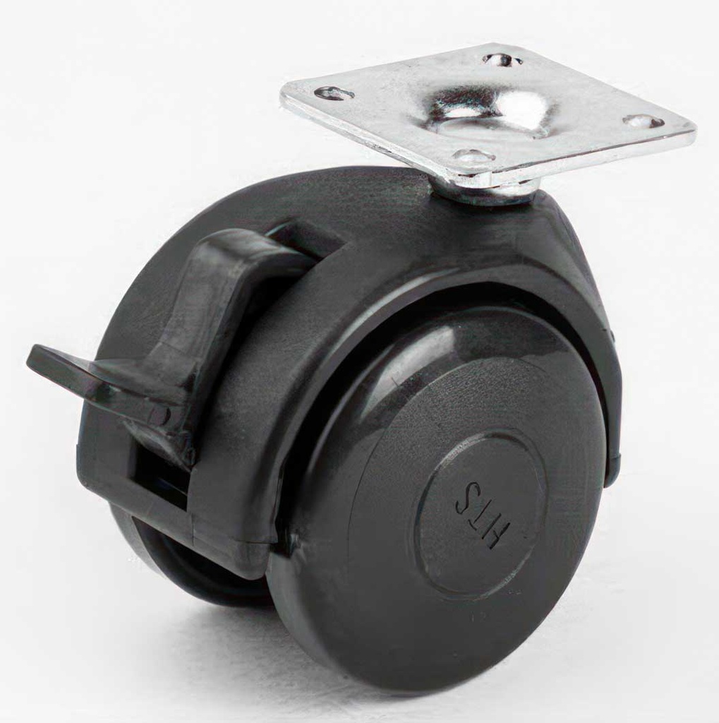 Plastic Big Disc with Brake Caster 50 mm
