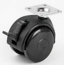 Plastic Big Disc with Brake Caster 50 mm